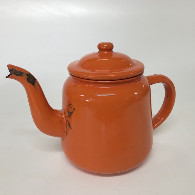 TEAPOT, Enamel - Orange Style 2 